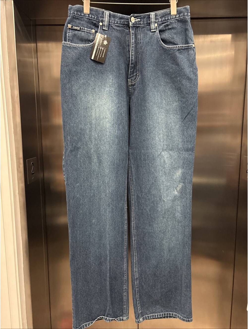 Vintage 00’s Baggy Enyce Company Straight Leg Denim Jeans Sz 34